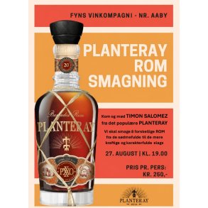 PLANTERAY ROM smagning, 27. august kl. 19.00