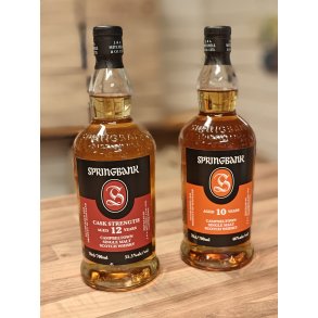 1 s�t Springbank 12 Years Cask Strength 55,5 % September 2025 + Springbank 10 �rs 46 %